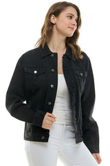 Cotton Casual Denim Boyfriend Jacket (OPEN PACK)