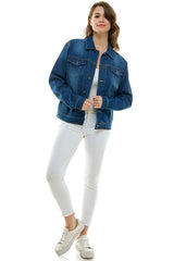 Cotton Casual Denim Boyfriend Jacket (OPEN PACK)