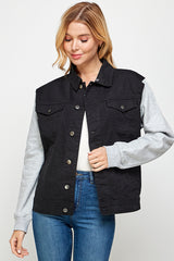 Cotton Casual Denim Boyfriend Jacket (OPEN PACK)