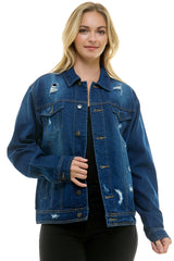 Distressed  Denim Boyfriend Jacket (OPEN PACK) JKD-001