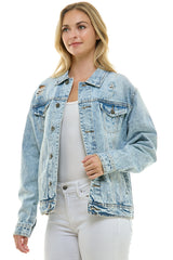 Distressed  Denim Boyfriend Jacket (OPEN PACK) JKD-001